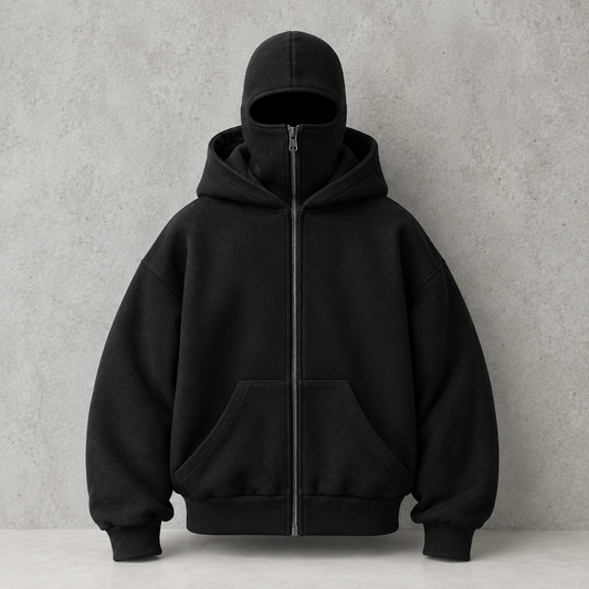 Kurovi — Sudadera Doble Capucha con Cierre, Polar Grueso